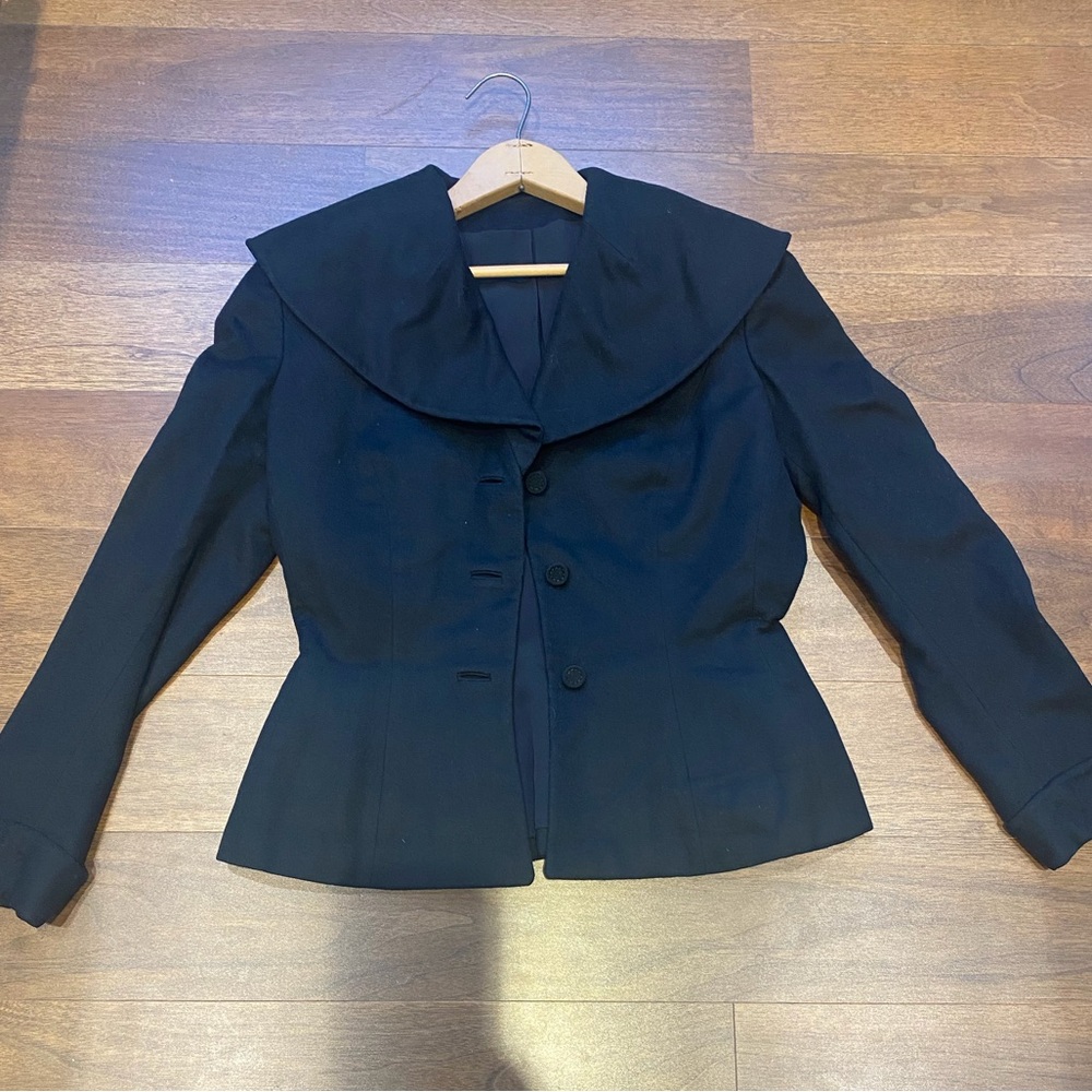 Vintage Black wool blazer jacket